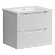 Тумба под раковину SANCOS Norma 2.0 (590x450x500) подвесная, два ящика, белый NR2.060W