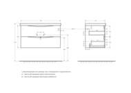����� ��� �������� BelBagno MARINO (900�450�530) ���������, Bianco Lucido MARINO-900-2C-SO-BL-P