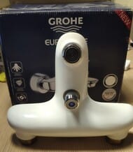 Уценка! Смеситель Grohe EuroStyle 33591LS3 для ванны, однорычажный, настенный, белый - уценка. — миниатюра 12
