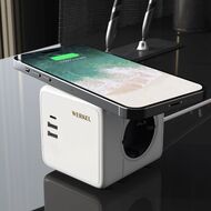 Розеточный блок 3-местный + 3 USB + беспроводная зарядка Werkel W6513501, белый