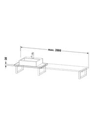 ���������� Duravit L-Cube (1200�480�30) 1 �����, ����� ������� LC104C01818