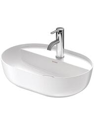 Раковина Duravit Luv 500х350 шлифованная, белая, выпуск с керамической крышкой 0380500000
