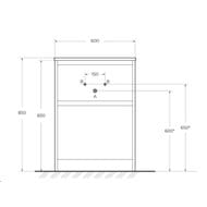����� ��� �������� BelBagno KRAFT (1000�460�500) ���������, Bianco Opaco KRAFT-600-2C-PIA-BO