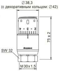 ������!������������ Oventrop "Uni SH" Edelstahl �30�1,5, ����������, ������� �����,  1012085
