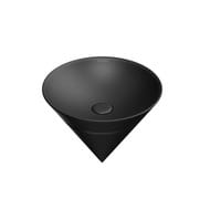 Раковина KERAMA MARAZZI CONO встраиваемая сверху, 445х350х445 без отверстия, черный CO.wbi.44\BLK.M