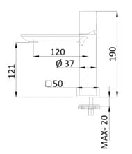 Смеситель для раковины Remer Edge EG512XV, сталь — миниатюра 2