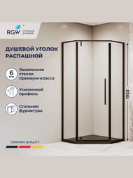 Душевой уголок RGW Stilvoll SV-81B (900х900х1950) трапеция, стекло прозрачное 6мм/черный 32328199-14