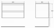 ����� ��� �������� BelBagno KRAFT (800�450�500) ����., Rovere Galifax Bianco KRAFT-800-2C-SO-RGB