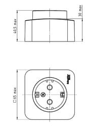 Розетка Systeme Electric BLANCA с заземлением, без шторок, (тонкая), 16А, 250В, антрацит BLNRA110116