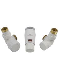 SCHLOSSER Комплект трехосевой левый GZ1/2 x M22x1,5 белый, с головкой Мини M30x1,5, 603400045