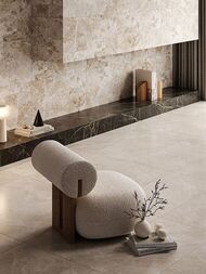 Керамогранитная плитка Vitra Marblesystem Перла Кремовый Лаппатто(600х1200)бежевый K948090LPR(кв.м.) — миниатюра 2