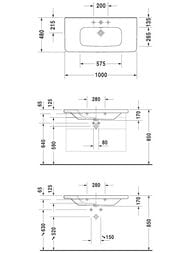 ���������� DURAVIT DuraStyle 1000�170�480 ��������� ��� ���������, ������� 2320100000