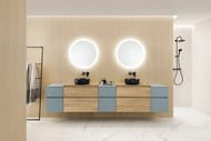 Умывальник Burgbad Sys30 360х360х120 накладной, керам., с донным клапаном, черный мат. SGJQ036C0038