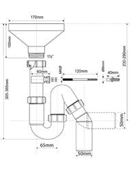 ����� P-�������� McAlpine (1 1/2"�40/50��) � �������� �����,������� (170�85��) �������.����� HC8-FUN