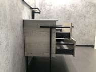 Тумба COMFORTY Дюссельдорф-90 (970х840х470) напольная, с раковиной, дуб дымчатый  00-00004093