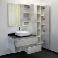 Тумба COMFORTY Прага-90 (900х630х520) со столешницей  и раковиной, дуб белый мат. 00-00014424