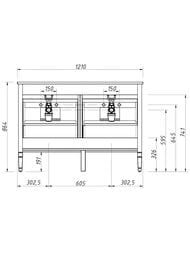 ����� ��� �������� Caprigo ������� 120 concept 1210�864�465 4 �����, ����: ���������� 34024-SF015