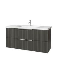 Тумба под раковину Caprigo RAIN 120 (1166х446х550) подвесная, 2 ящика, цвет Графит 36516-SF019