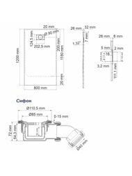 ������� ������ WasserKRAFT Elbe 1200�800�26 ������������� ������ 74T06