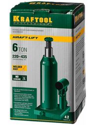 Домкрат KRAFTOOL гидравлический бутылочный сварной 6т, 220-435мм,  43462-6_z01