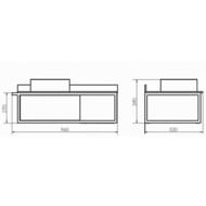 Тумба COMFORTY Лиссабон-95 (945х390х520) подвесная, столеш,. раковина, дуб темный 00-00006558