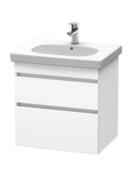 Тумба под раковину Duravit DuraStyle (600х610х453) подвесная, 2 ящика, белый матовый DS648301818