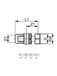 ���������� ������ TECElogo 20 � 3/4"�, � �������� ������, ������ 8630203