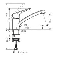 ��������� Hansgrohe Logis M31 ��� ����� 120 �� ���������� ���� 71830000