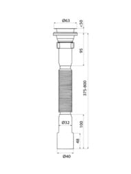 Сифон IDDIS Оптима Хоум (Optima Home) 1 1/4х32/40мм, с выпуском 902BV750VD — изображение 3
