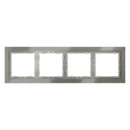 Рамка стеклянная VOLTUM S70 на 4 поста, шелк VLS110404