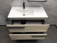 Тумба COMFORTY Дюссельдорф-90 (970х840х470) напольная, с раковиной, дуб дымчатый  00-00004093