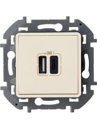 Розетка LEGRAND INSPIRIA  USB A C 240В/5В 3000мА слоновая кость 673761