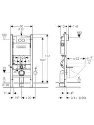 GEBERIT Duofix �������� � �������� Delta20, ���� ���������, 458.118.21.2