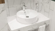 Умывальник Sanita Luxe BEST SHELF d433 мм, накладной, белый WB.CT/Best/43-C.Shelf/WHT.G/S1