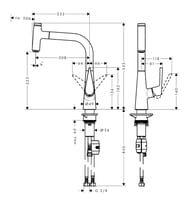 ��������� Hansgrohe Talis Select M51 ��� ����� 220 �������� ���������� ����� ���� 72822000