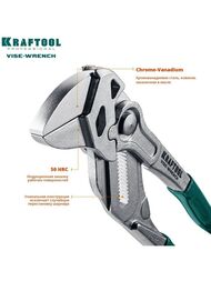 Клещи переставные-гаечный ключ Kraftool Vise-Wrench 180/36 мм,   22063