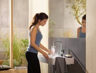 Смеситель Hansgrohe Metropol 32511000 для умывальника, однозахватный, клапан push-open, хром
