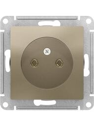 Розетка Systeme Electric ATLASDESIGN без заземления 16А механизм шампань ATN000541