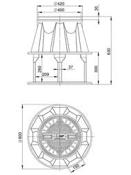 Кабельный колодец Polimer Group КС-2.2 (630х600) пластиковый, черный