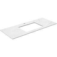 Столешница KERAMA MARAZZI PLAZA 1170х480х9 для тумбы, цвет белый мрамор PL3.SG507120R\120