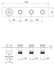 Смеситель для душа Remer Chrono CH98D3WBBG, золото брашированное — миниатюра 3
