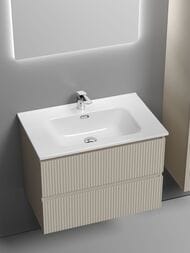 Тумба под раковину SANCOS Snob T (690х445х500) подвесная, два ящика, Beige Soft SNT70CE