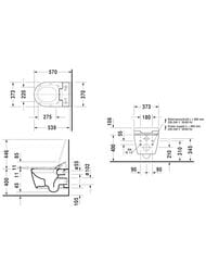 ������ ��������� DURAVIT ME by Starck 370�570 ��� �����, ��������., SensoWash 2529592000