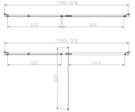 Душевая дверь Vincea Slim-N 1200х1950 стекло прозрачное/профиль черный, VDP-4SN120CLB — миниатюра 5