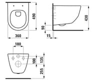 ������ ��������� Laufen PRO 8.2096.5.000.000.1 (360�490�345) rimless ��� ������, �����������, �������� ��������