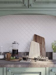 Мозаика керамическая Starmosaic Latern White Matt (246х280х6) белая DL1005 (шт.) — миниатюра 2