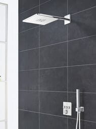 Смеситель Grohe Grohtherm SmartControl 29157LS0 термостат, 3 выхода, внешняя часть, белая луна — миниатюра 2