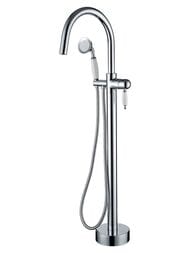 Смеситель Boheme Brillante 269 для ванны/душа, напольный, однозахватный, с ручным душем, хром