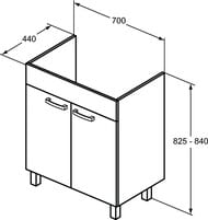 ����� ��� ����������� Ideal Standard TEMPO (700�825�440) ���������, ��� E0536OS