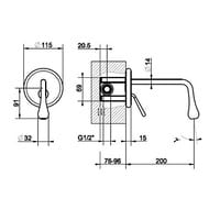 ��������� Gessi Goccia 33684.031 ��� �����������, ������������, ����� 200 ��, ������� �����, ����